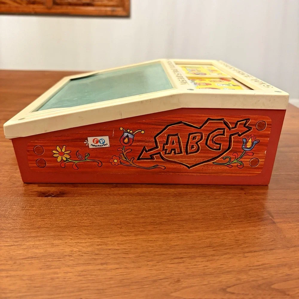 Fisher Price Vintage School Days Desk 176 Educational Toy Chalkboard Letters